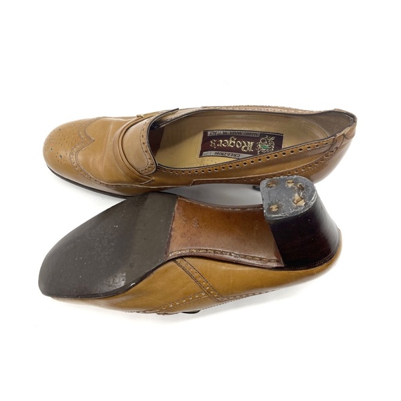 Roger’s Women Handmade Shoes Made In Italy Brogue Leather Craftsmanship SZ 36.5. - Picture 6 of 6
